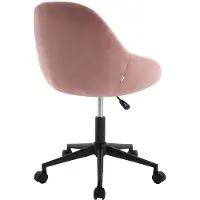 Vente-unique Bureaustoel - Fluweel - Roze - Verstelbare hoogte - NAODY