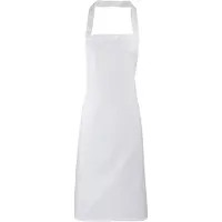 Premier Dames/Dames Slim Apron (geen Zak) / Werkkleding (Pakket van 2) (Wit)