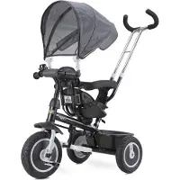 Caretero BUZZ driewieler en kinderwagen 2-in-1 - 102 x 101 x 49 cm - Grijs