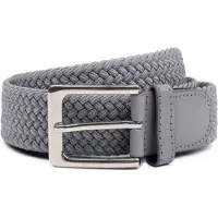 Suitable Geweven Riem Donkergrijs