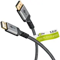 Goobay Plus DisplayPort kabel | DP2.1a (10K 60Hz) | UHBR13.5 (54Gbit/s) | 3 meter