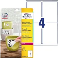 Avery Zweckform afneembare weerbestendige etiketten formaat 991 x 139 mm (b x h) wit doos van 80 etiketten