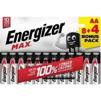 Energizer batterijen Max AA | blister van 8 stuks + 4 stuks gratis