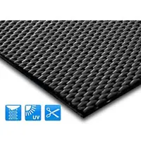 Casa Pura Padua Buitenkleed Polyester, PVC (polyvinylchloride), vinyl Rechthoekig Zwart 90 x 600 cm