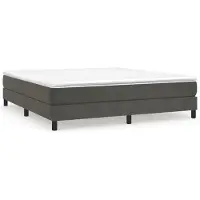 Syfax Boxspring met matras fluweel donkergrijs 160x200 cm