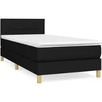 Syfax Boxspring met matras stof zwart 90x190 cm