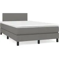 Syfax Boxspring met matras stof donkergrijs 120x200 cm