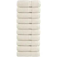 vidaXL Gastendoekjes SOLUND 10 st 600 g/m² 30x50 cm crèmekleurig