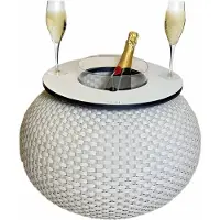 COOTAB Cooler Table 3-in-1 Loungetisch mit Acryl-Kühler Milano 40 cm