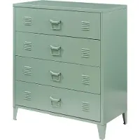 En.casa Ladekast Hämeenlinna commode met lades 92x80x40 cm groen mat []