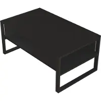 En.casa Salontafel Laukaa met plank 100x60x45 cm zwart []