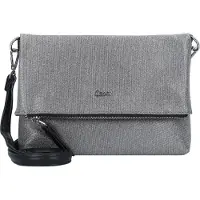Gabor Schoudertas Jasmina Flap Bag Top Zip Metallic Black Zilverkleurig
