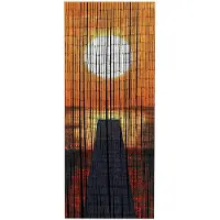 Maximex Deurgordijn Zonsondergang Insecten- en zichtbescherming van bamboe, voor balkon of terras (1 stuk)