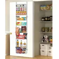 Vevor Pantrykastorganizer voor boven de deur, 9-laags hangende kruidenrekken van staal, verstelbare wandplanken, voor thuis, keuken en badkamer, wit