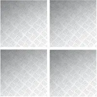 vidaXL Trapmatten 4 st 50 x 50 cm Zilver Aluminium Vierkant
