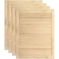 vidaXL Kastdeuren met lamellen 4 st 69x49,4 cm massief grenenhout