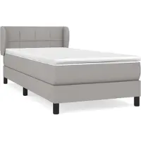 Syfax Boxspring met matras stof lichtgrijs 90x200 cm