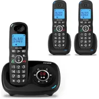 Alcatel XL595 B Trio: draadloze telefoon met antwoordapparaat voor thuisgebruik, met versterkerfunctie