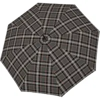 Doppler Stockholm Stok paraplu 88 cm - 100cm Diameter - check brown-beige