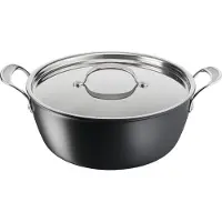 Tefal Jamie Oliver H91254, Rond, Zwart, Zilver, Aluminium, Titaniumcoating, Grijs, Roestvrij staal