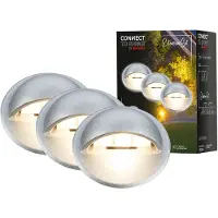 Briloner Connect to shine - LED Grondspot voor buiten - set van 3 - tuinverlichting uitbreidingsset - warm wit licht - IP65 - Ø3.5x3.6 cm