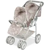 Munecas Arias Fantasy With Bag Handlebar Height Twin Car 47-77 Cm 45x70x73 Cm Zilver Kinderen
