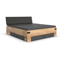 Wimex Stockholm opbergbed grafiet/eiken