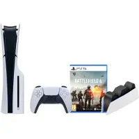 Sony PlayStation 5 Slim Disc Edition + Battlefield 6 + Oplaadstation