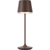 QAZQA Tafellamp roestbruin incl. LED IP65 oplaadbaar met laadstation - Bass