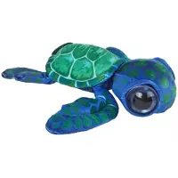 Lobbes Destination Deep Knuffel Pluche - Schildpad Groen, 28cm.