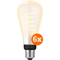 Philips Hue Filament White Ambiance Edison XL 6-pack