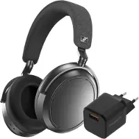 Sennheiser Momentum 4 Wireless Grijs + BlueBuilt Quick Charge Oplader met Usb A Poort 18W