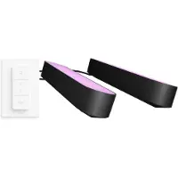 Philips Hue Play Lichtbalk White and Color Zwart 2-pack + Hue draadloze Dimmer