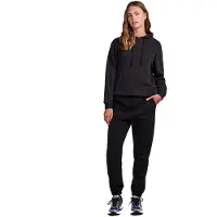Pieces Huispak dames - Lounge pak dames - Oversized jogging pak vrouwen - Zwart / L