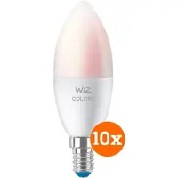 WiZ Connected WiZ Smart Kaarslamp 10-pack - Gekleurd en Wit Licht - E14