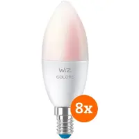 WiZ Connected WiZ Smart Kaarslamp 8-pack - Gekleurd en Wit Licht - E14