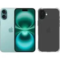 Apple iPhone 16 Plus 128GB Groen + BlueBuilt Protective Back Cover Transparant
