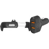 KENU Telefoonhouder Auto Luchtrooster + BlueBuilt Autolader Quick Charge 18W
