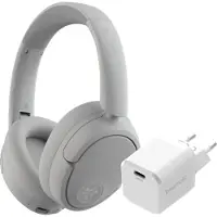 JLab JBuds Lux ANC Wit + BlueBuilt Power Delivery Oplader met Usb C Poort 20W Wit