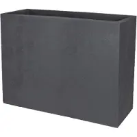 Eda Bloempot / plantenbak Basalt - kunststof - antraciet - 79 x 30 x 60 cm - dubbelwandig - roomdevider