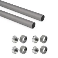 Emuca Set Ronde Kledingroedes 0.75 M 2 Eenheden