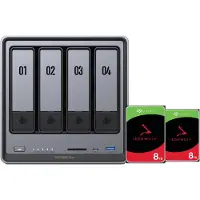 UGREEN NASync DXP4800 Plus + Seagate Ironwolf 8 To Lot de 2