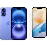 Apple iPhone 16 128GB Blauw + BlueBuilt Screenprotector Glas