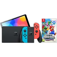 Nintendo Switch OLED Blauw/Rood + Super Mario Bros. Wonder