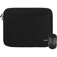 BlueBuilt Laptophoes breedte 36 cm 15 inch M Zwart + Nexum Draadloze muis