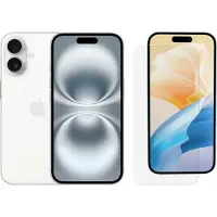Apple iPhone 16 128GB Wit + BlueBuilt Screenprotector Glas