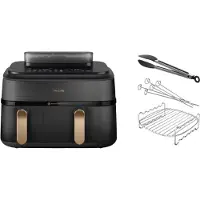 Philips 5000 Series Dual Basket NA552/00 + Dubbellaagse kookset