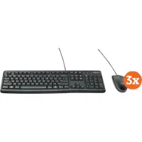 Logitech MK120 Toetsenbord en Muis QWERTY 3-Pack