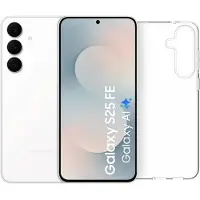 Samsung Galaxy S25 FE 128GB Wit 5G + BlueBuilt Back Cover Transparant