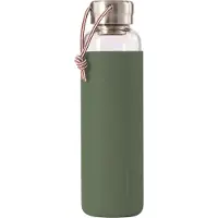 Black+blum Waterfles Glass Water Bottle Groen 600 ml